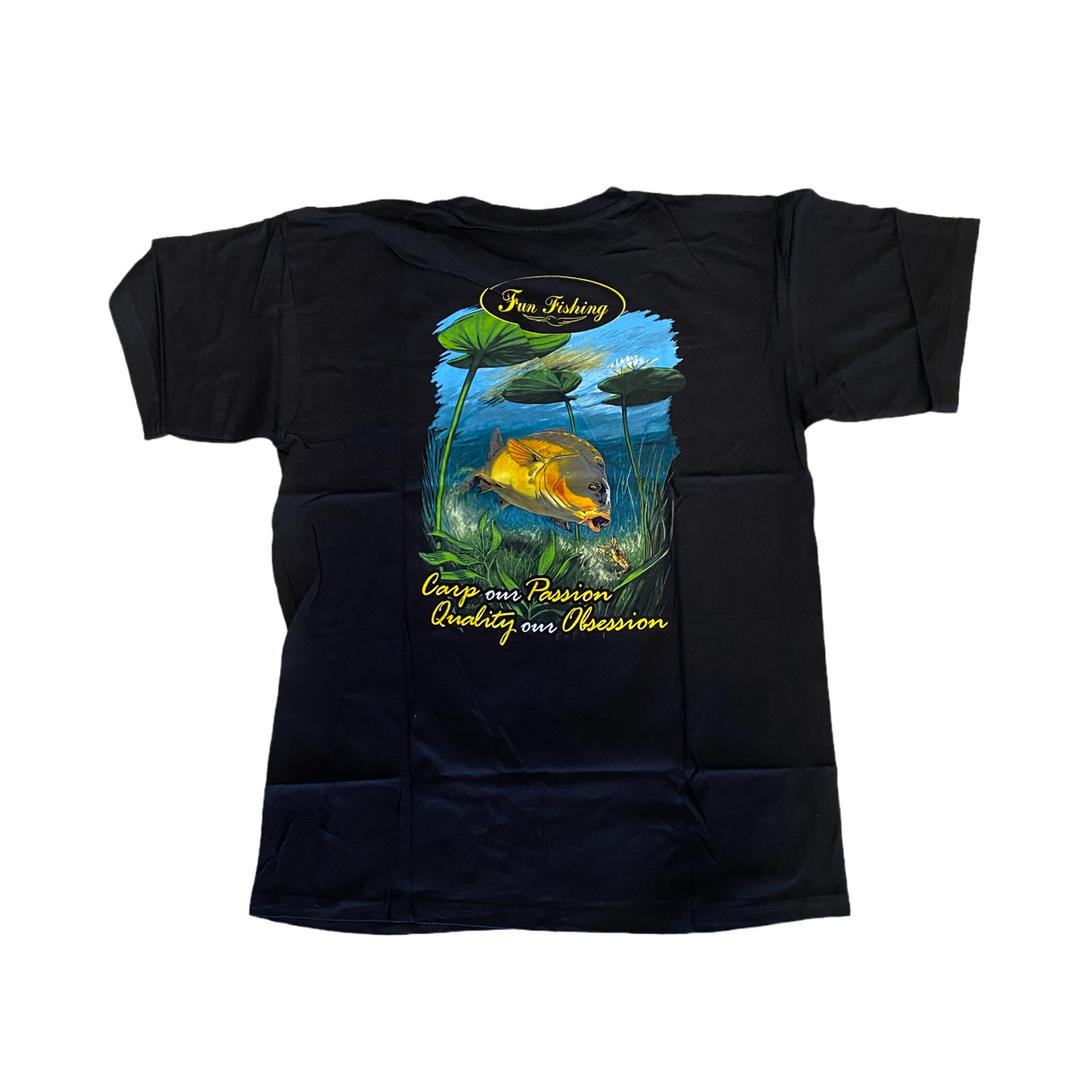 T-Shirt Black Fun Fishing