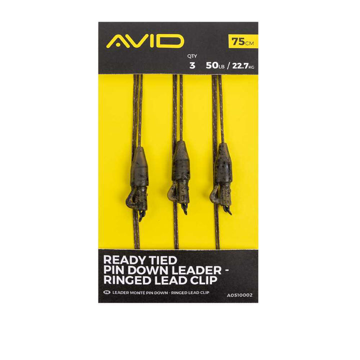 Ready Tied Pin Down Leader- Ringed Lead Clip