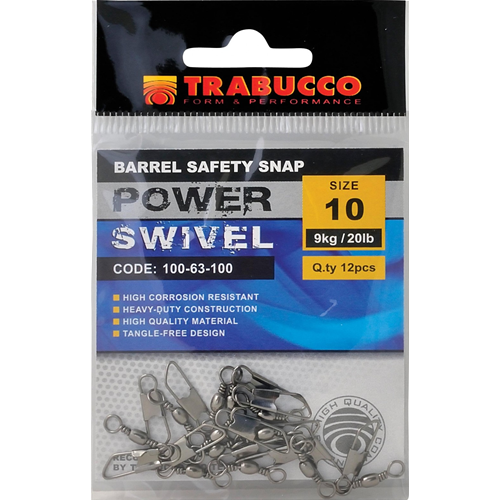 BARREL SAFETY SNAP SWIVEL AND TRABUCCO CARABINER